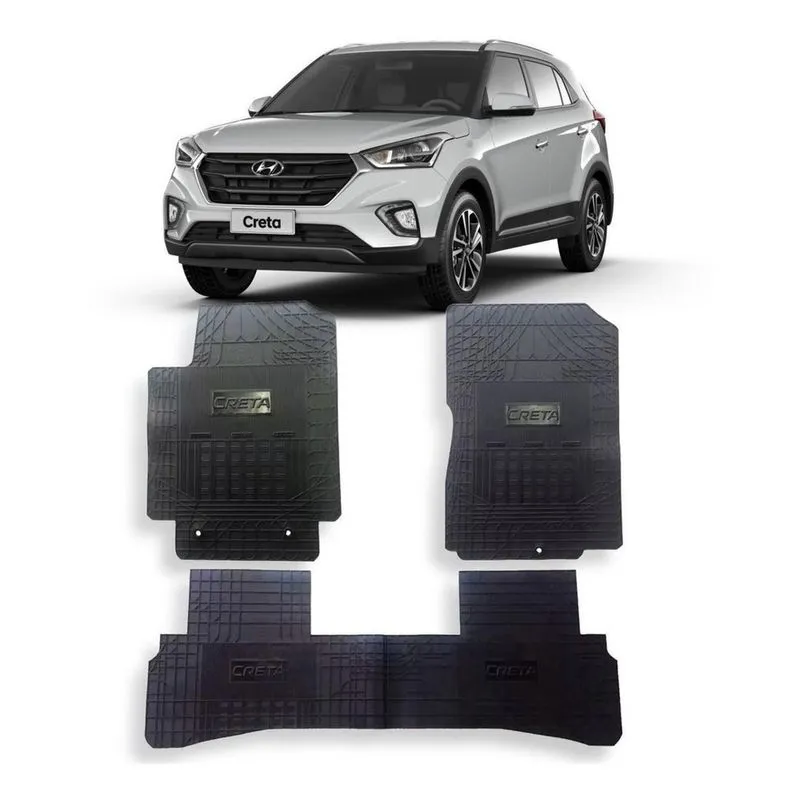 Jogo Tapete Interno Reforçado Hyundai Creta 2017 A 2019