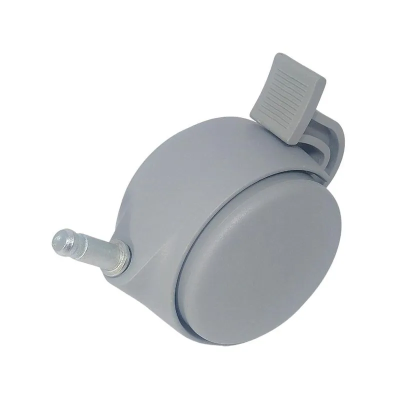 Rodízio Para Raio-x 80mm Com Trava Pvc Cinza Dabi/gnatus