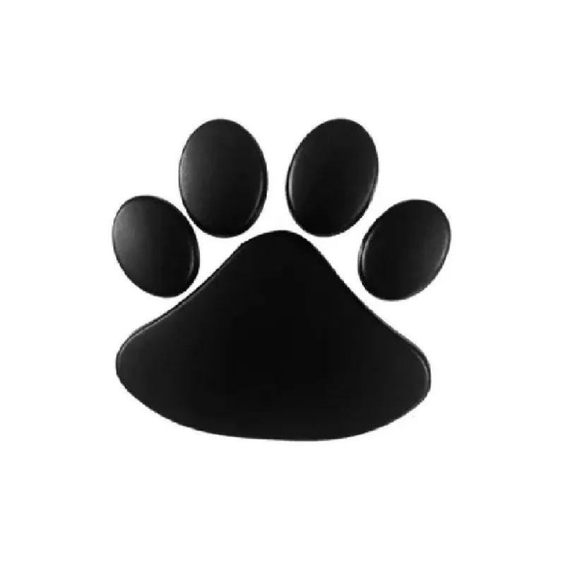 Emblema Adesivo Alto Relevo 3d Patinha Pet Preta Preto Único