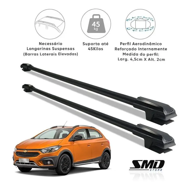 Rack Travessa De Teto Gm Onix Activ 2017 Em Diante Preto Preto Especifico