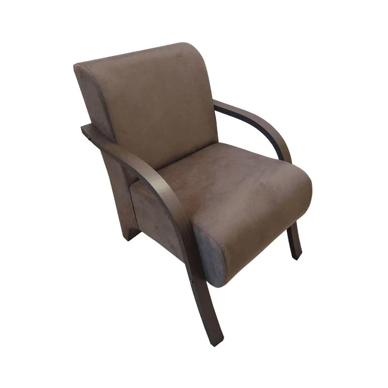Poltrona Decorativa Iza Sued Chocolate - Inex