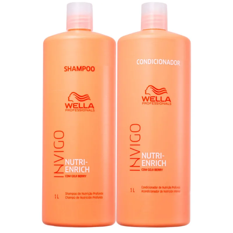 Kit Wella Enrich Invigo - Shampoo 1000ml + Condicionador 1000ml