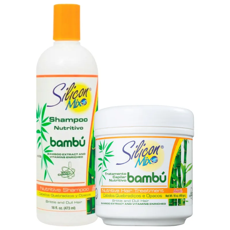 Kit Silicon Mix Nutritivo Bambú - Shampoo 473ml + Máscara Capilar 450g