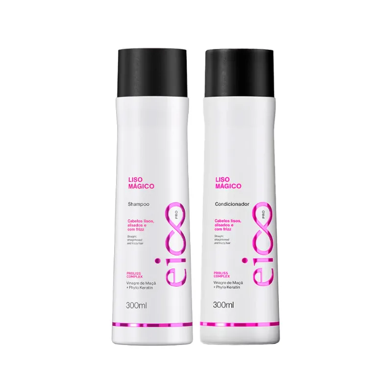 Kit Eico Pro Liso Mágico 3 - Shampoo 300ml + Condicionador 300ml