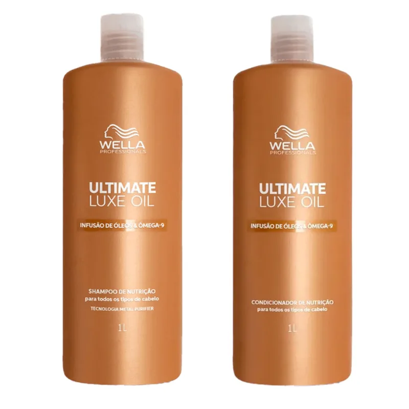 Kit Wella Ultimate Luxe Oil - Shampoo 1000ml + Wella Ultimate Luxe Oil - Condiconador 1000ml