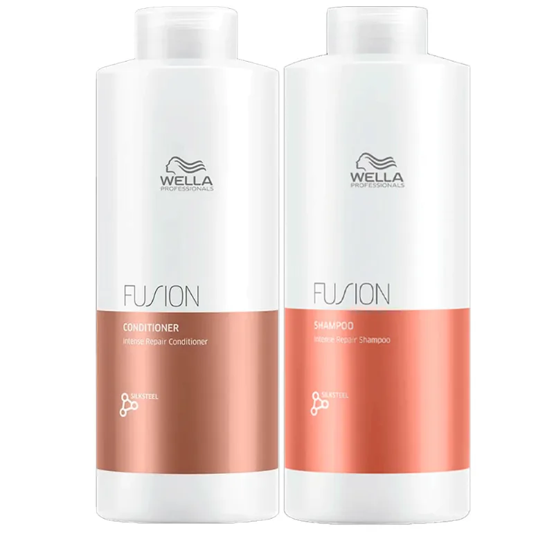Kit Wella Fusion - Shampoo 1000ml + Condicionador 1000ml