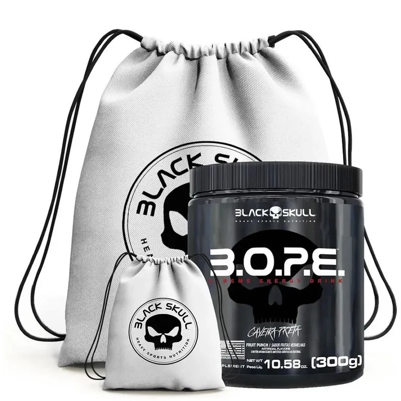 Bope pre workout 300G + mochila impermeavel esportiva branca (frutas amarelas)