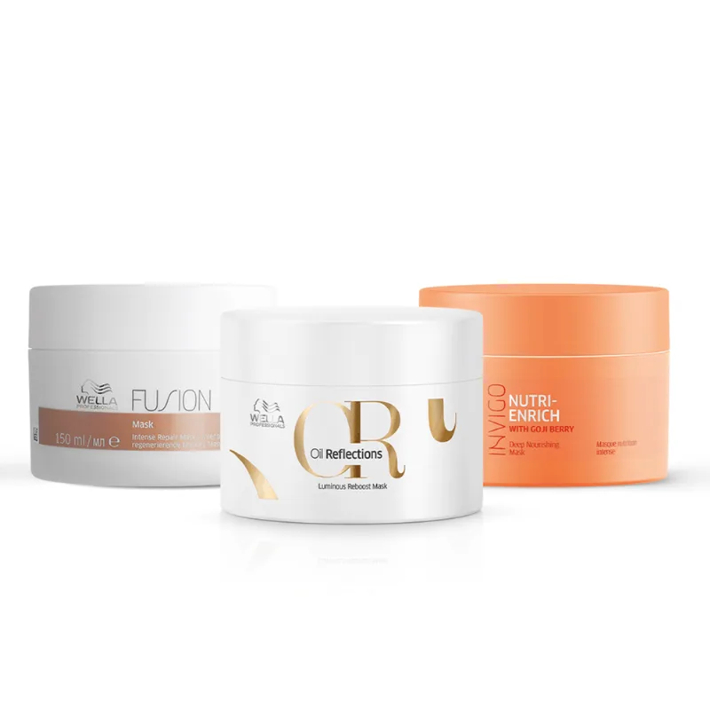Kit Wella Cronograma Capilar - Enrich Invigo + Oil Reflections + Fusion 150ml