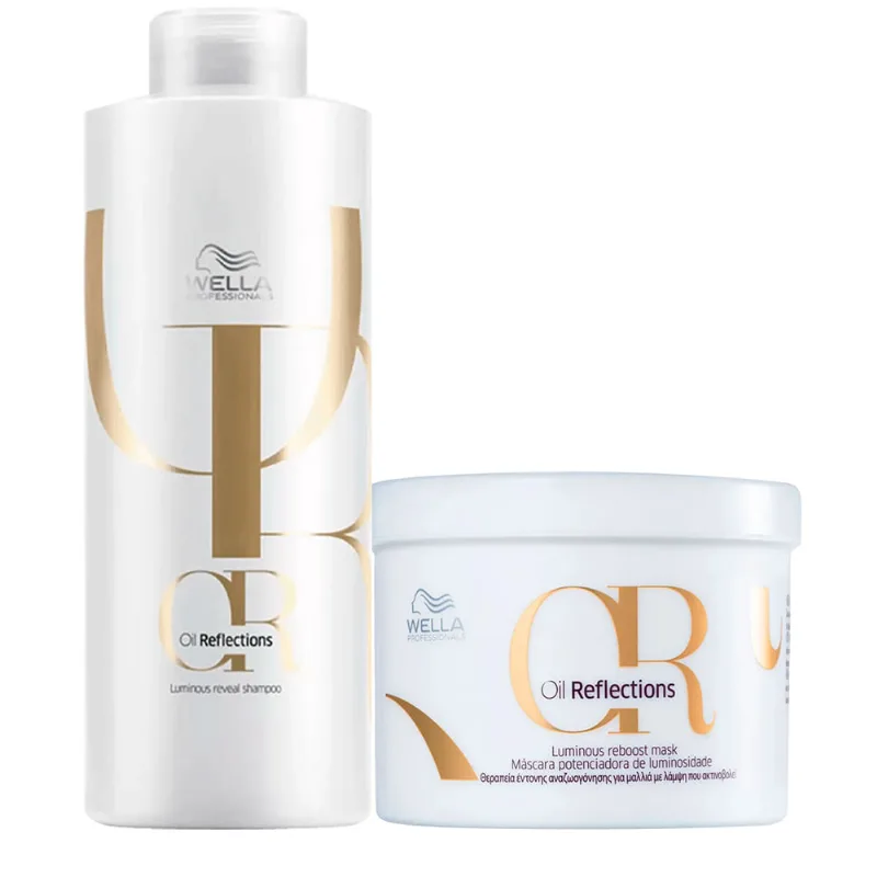 Kit Wella Oil Reflection - Shampoo 1000ml + Mascara 500ml