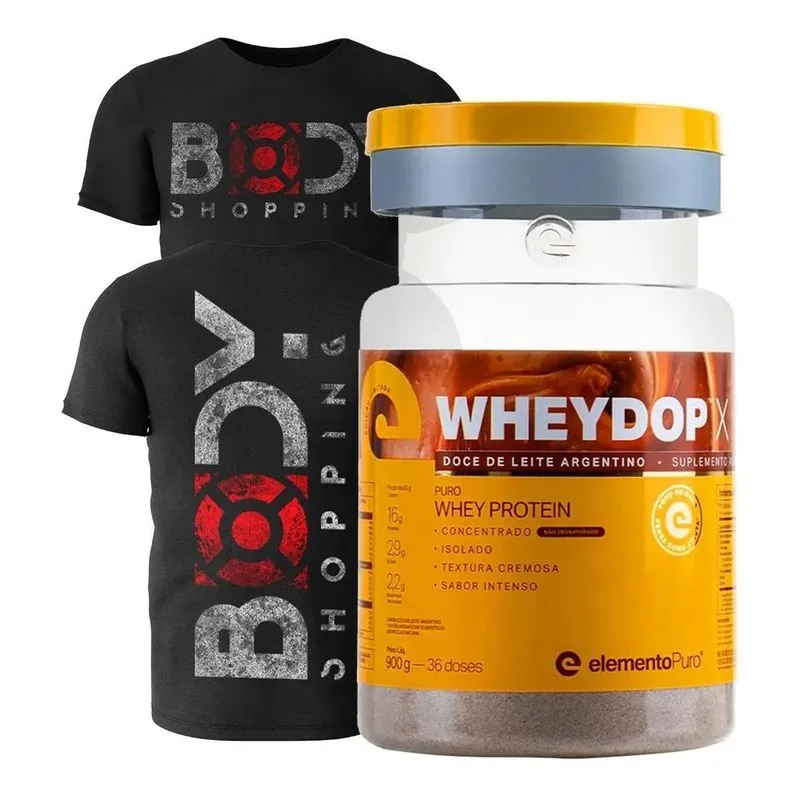 Wheydop X 900g+ Camiseta Exg- Elemento Puro Leite Condensado