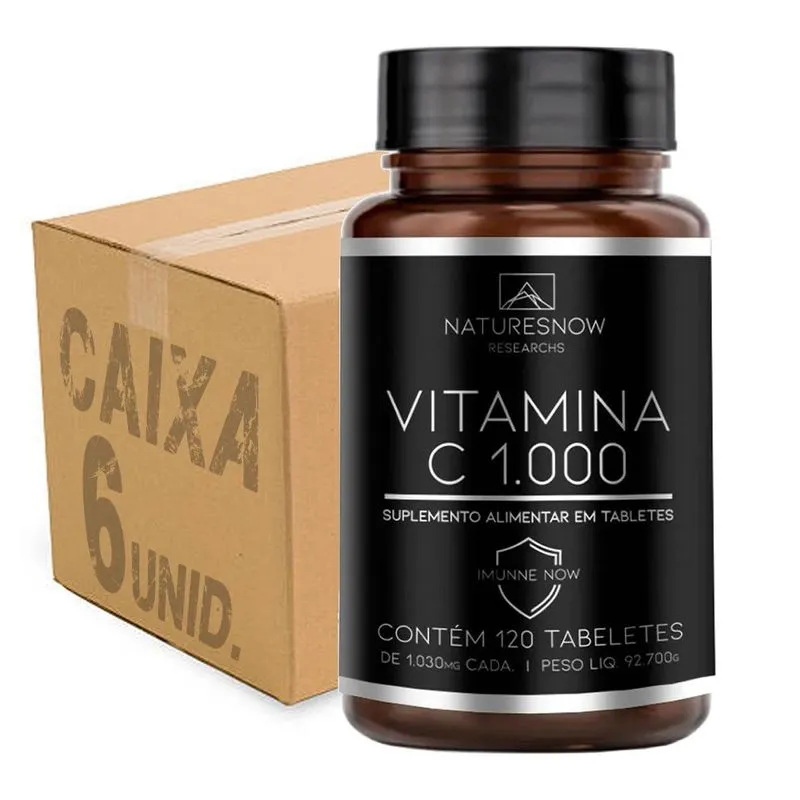 6x Vitamina C 1.000 120caps Natures Now Sem Sabor Kit