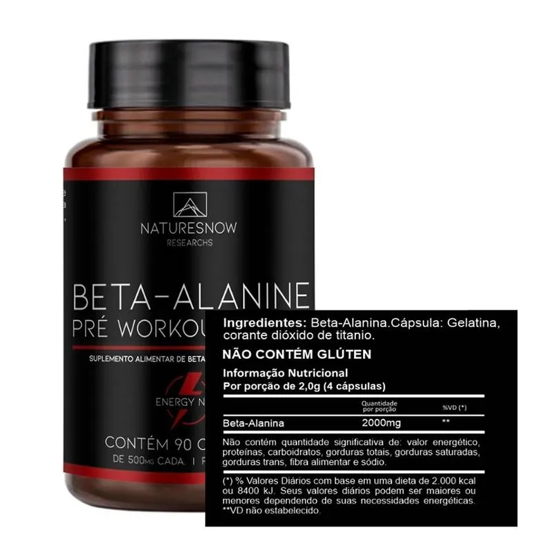 Kit 3x Beta Alanina Pure 90 Caps - Natures Now Sem Sabor Kit