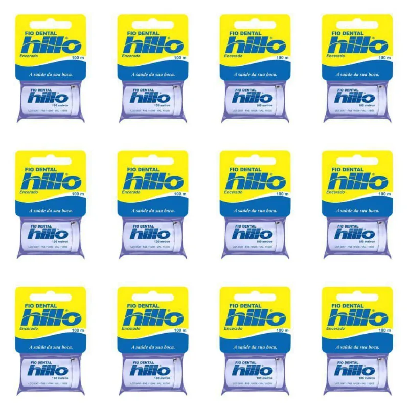 Hillo Fio Dental 100m (Kit C-12)