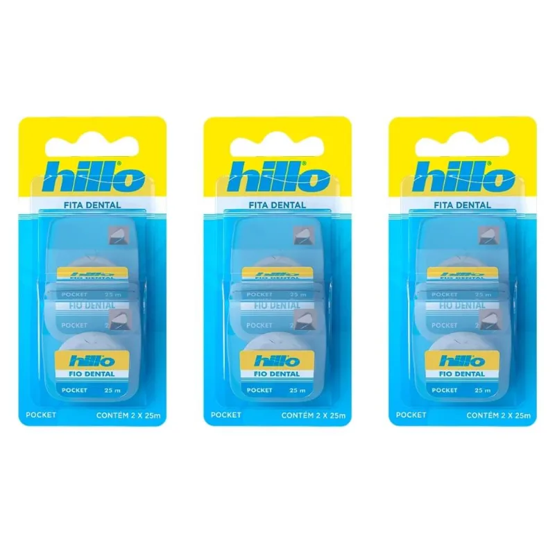 Hillo Pocket Fita Dental 2x25m (kit C-03)