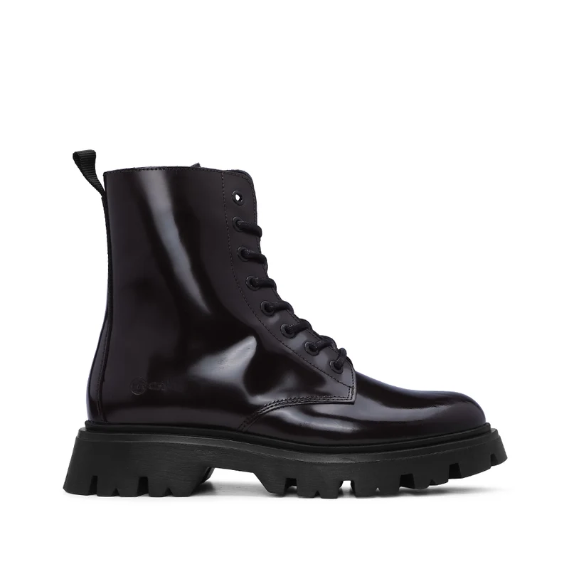 Botim Casual Mulher Polido Bordeaux 38