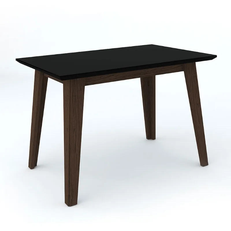 Mesa Jade Ret 1,20 B. Mdf Castanho Tpo Mdf Preto Vd Preto