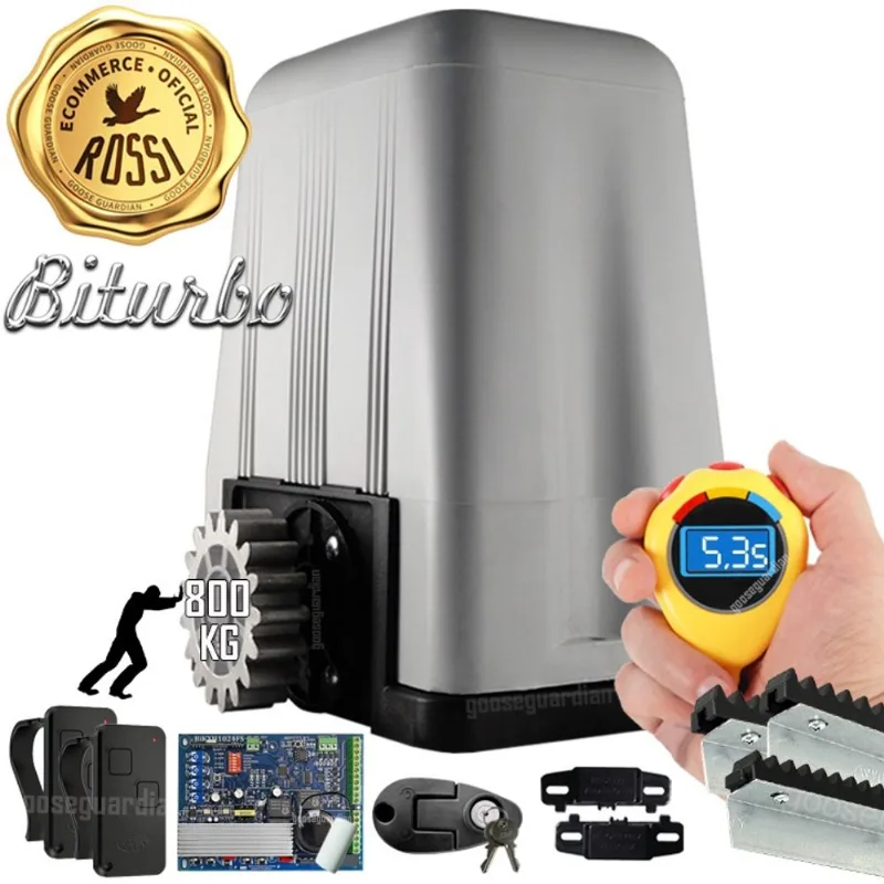 Kit Motor Automatizador Portão Deslizante Dz4 Bi-Turbo Rossi
