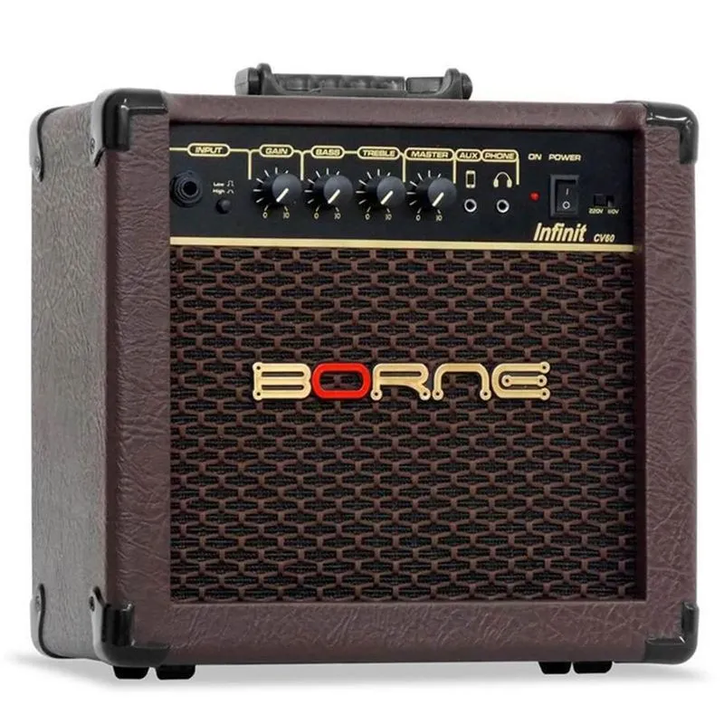 Amplificador Violão Borne Infinit Cv60 Marrom