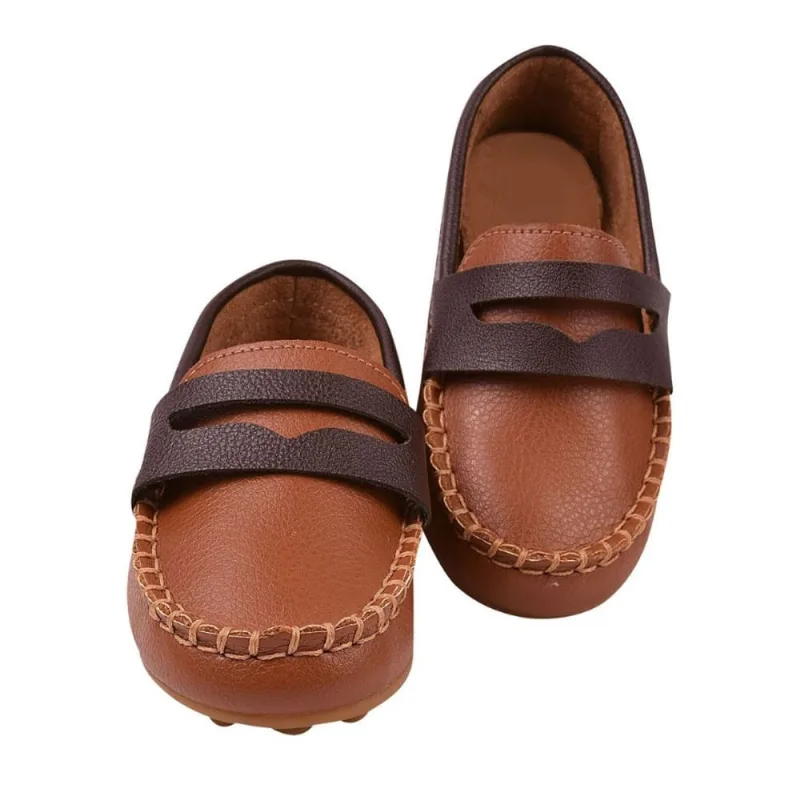 Mocassim Infantil Masculino Ortopézinho Gravata Caramelo