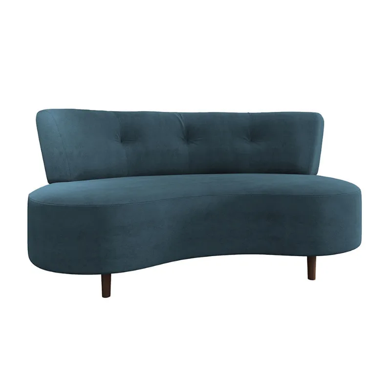 Sofá Lenox Veludo Azul Marinho 1,62m