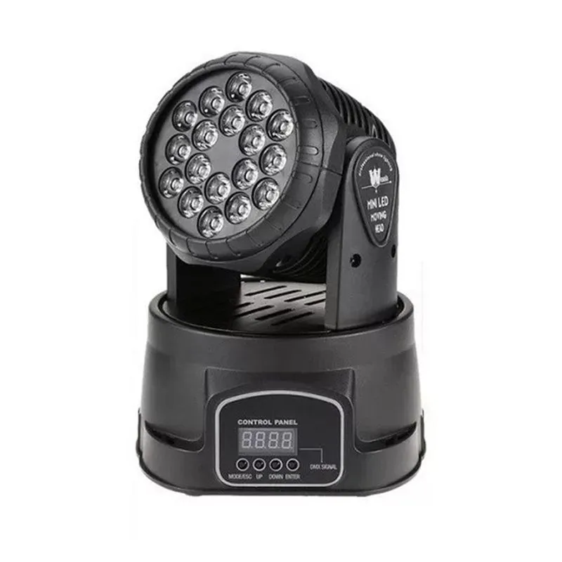 Mini Led Moving Head Wash Beam 18 Quadrileds Rgb Lk 294