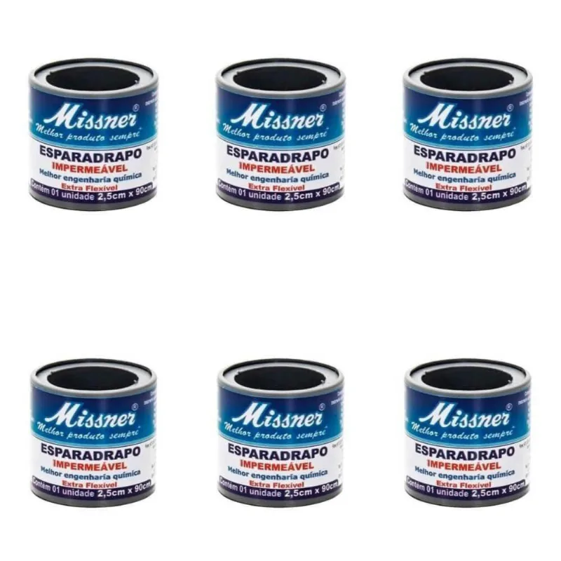 Missner Esparadrapo ImpermeÁVel 2,5cmx90cm (Kit C/06)
