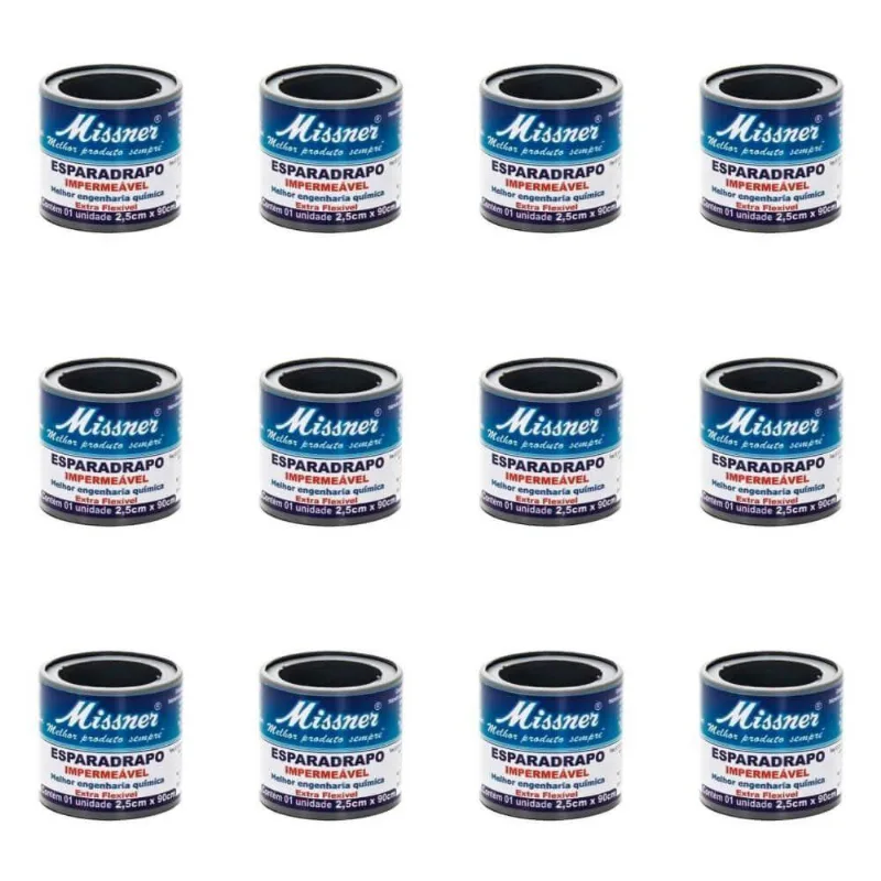 Missner Esparadrapo ImpermeÁVel 2,5cmx90cm (Kit C/12)