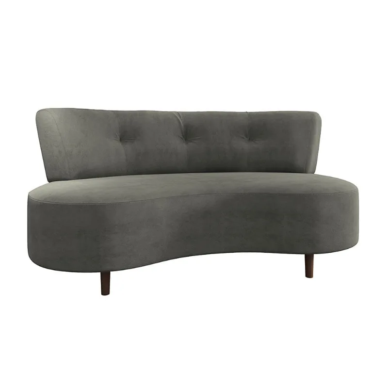 Sofá Lenox Veludo Cinza 1,62m