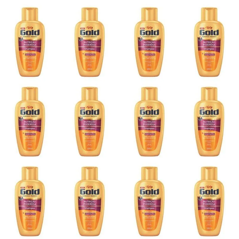 Niely Gold Nutrição Poderosa Shampoo 300ml (Kit C/12)