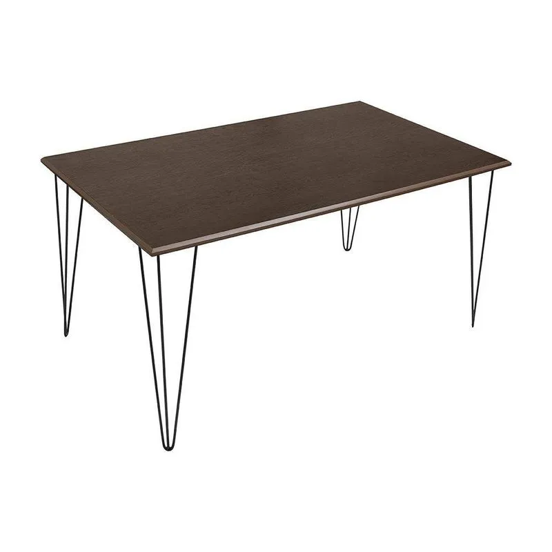 Mesa Elen Tampo Retangular 150 X 90 Cm De Madeira Amêndoa New Green - Marrom