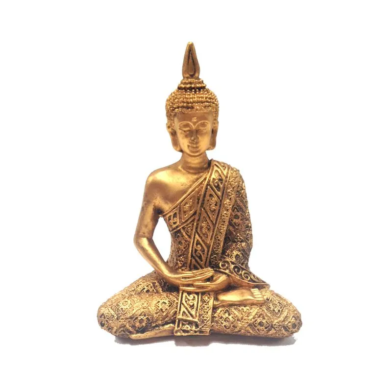 Buda Hindu M Ouro Velho em resina