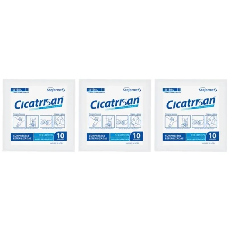 Sanfarma Cicatrisan Compressa Gaze NAO Aderente 40x10 (Kit C-03)