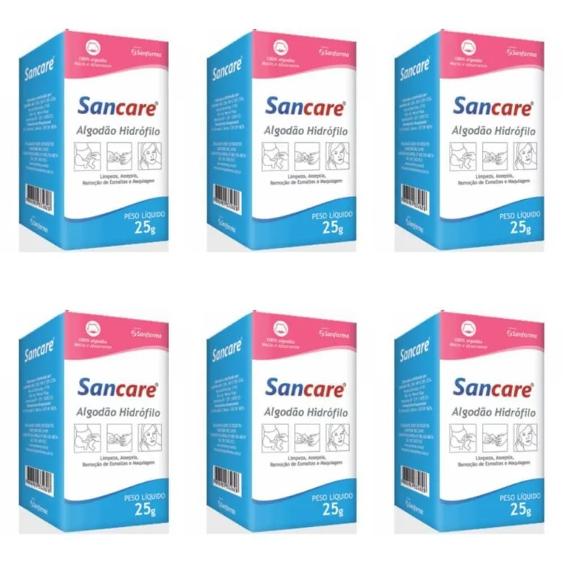 Sanfarma Sancare Algodao 25g (kit C-06)