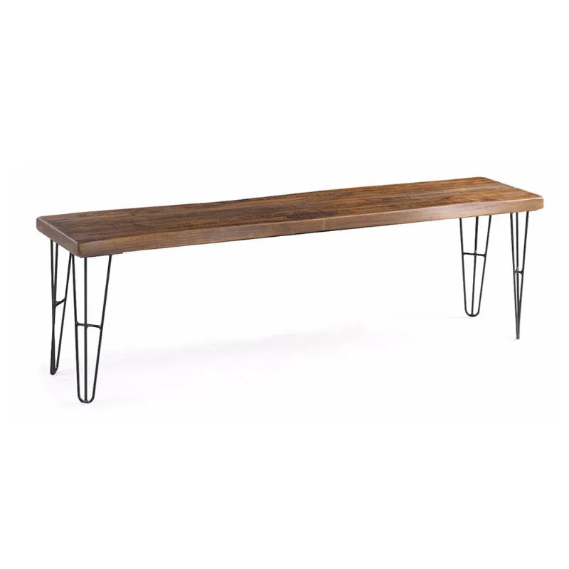 Banco 140 Mercer Live Edge Rustic Brown/Grafite
