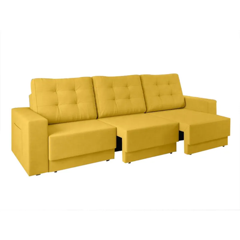 Sofá Boston Retrátil Amarelo 2,20m