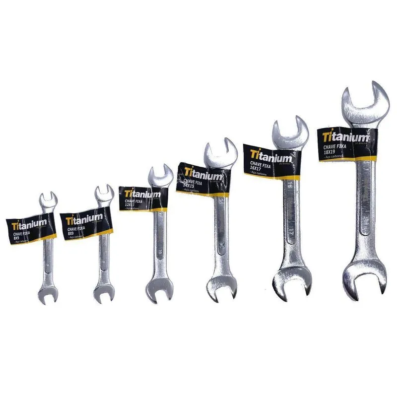 Jogo De Chave Fixa Mm 8 A 19 Com 6 Peças Titanium