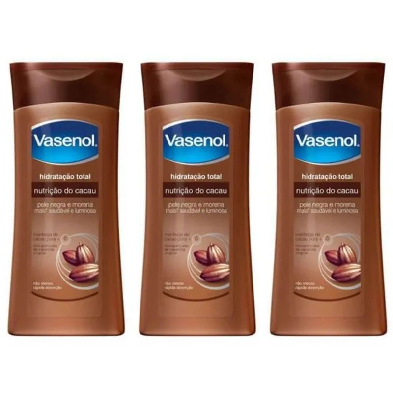 Vasenol Nutricao Do Cacau Locao Hidratante 200ml (kit C-03)