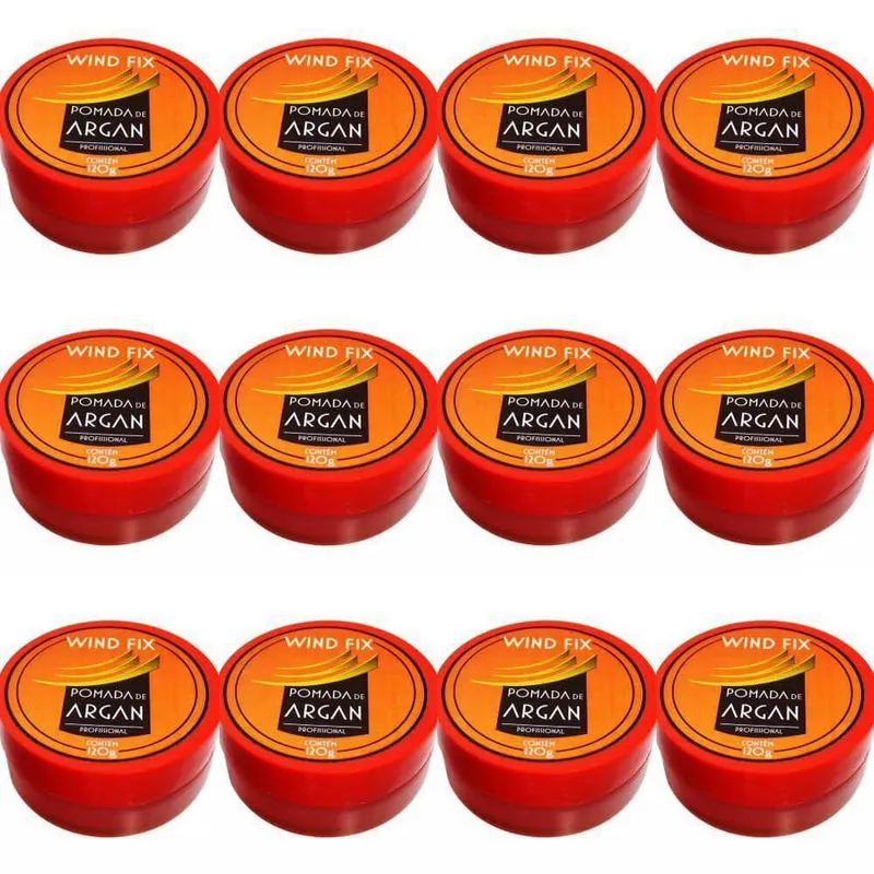 Wind Fix Argan Pomada Modeladora 120g (Kit C/12)