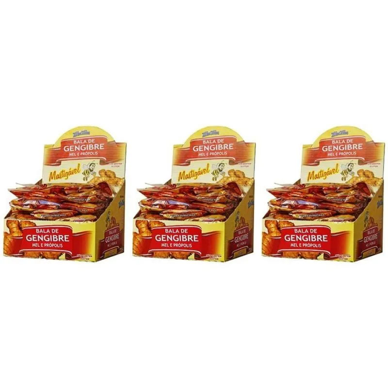 Ziin Ziin Bala Gengibre Mel E PrOPolis 30x40g (Kit C-03)