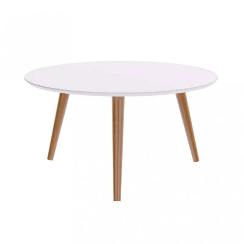 Mesa Lateral Valentinna Base Clara Branco Fosco 70cm