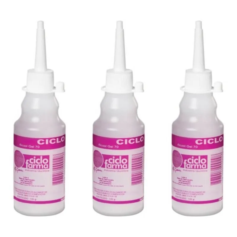 Ciclo Farma ALcool 70% EtILico Almotolia 100ml (Kit C-03)