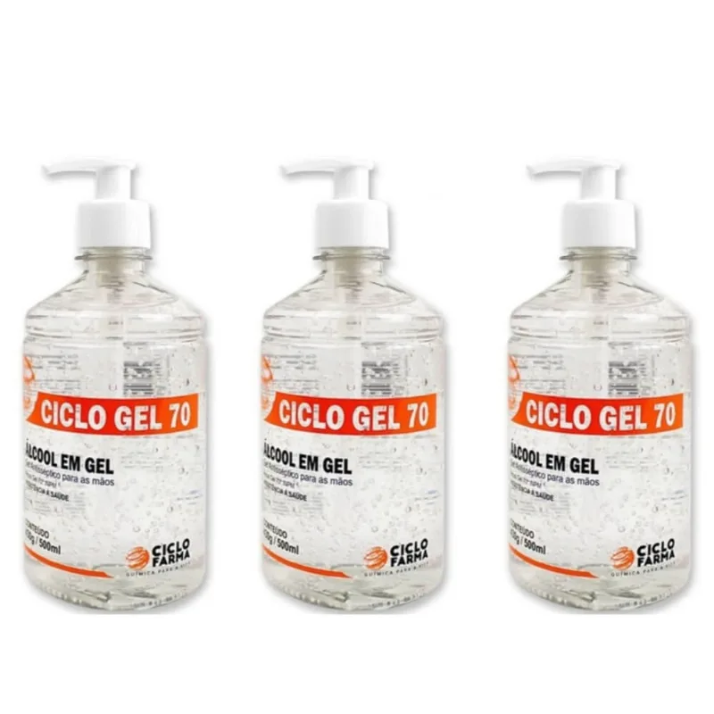 Clico Farma Alcool Gel 70% 450g (Kit C-03)