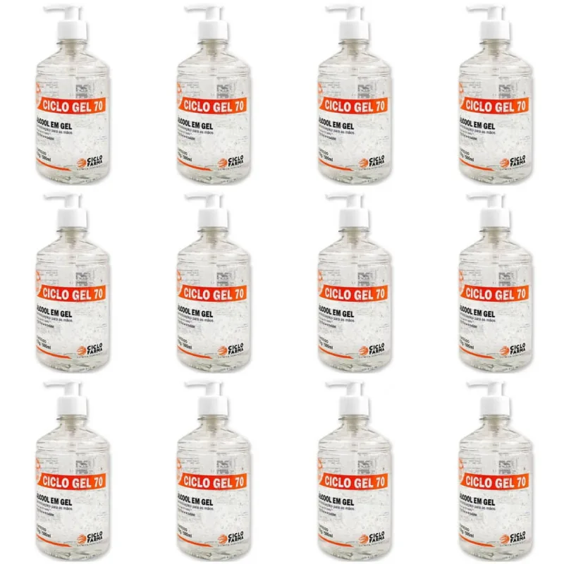 Clico Farma Alcool Gel 70% 450g (Kit C-12)