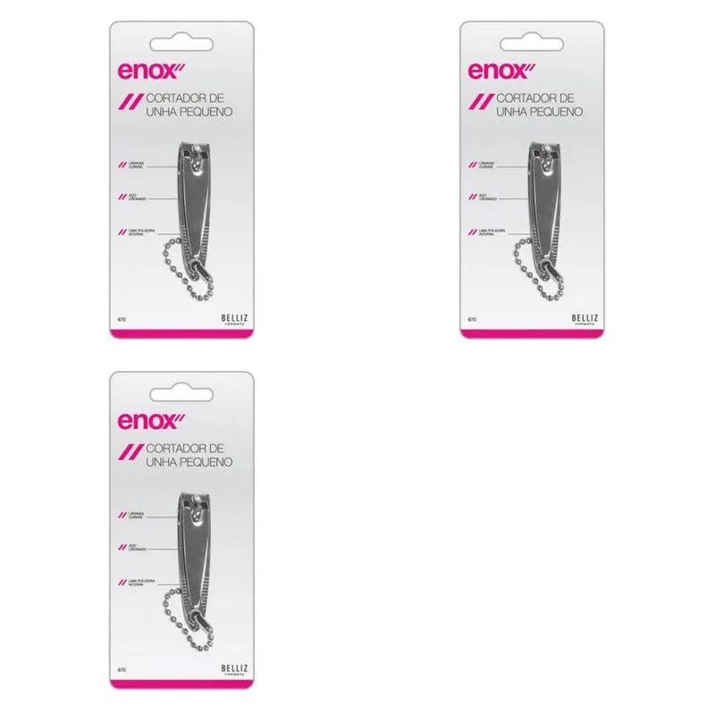 Enox Cortador De Unhas Pequeno C- Corrente (Kit C-03)