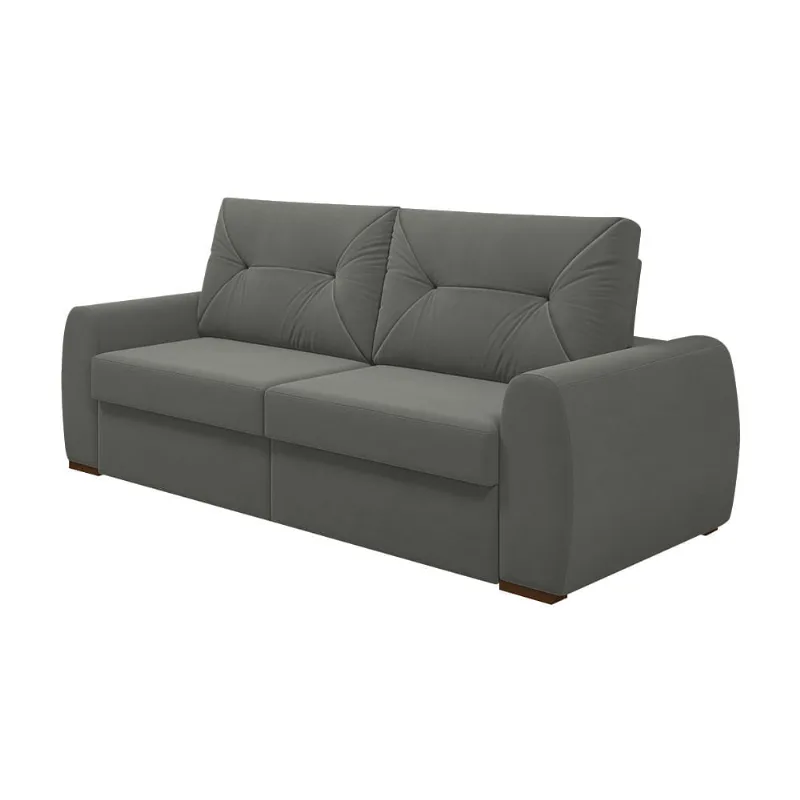 Sofá High Tech Retrátil Veludo Cinza 2,30m