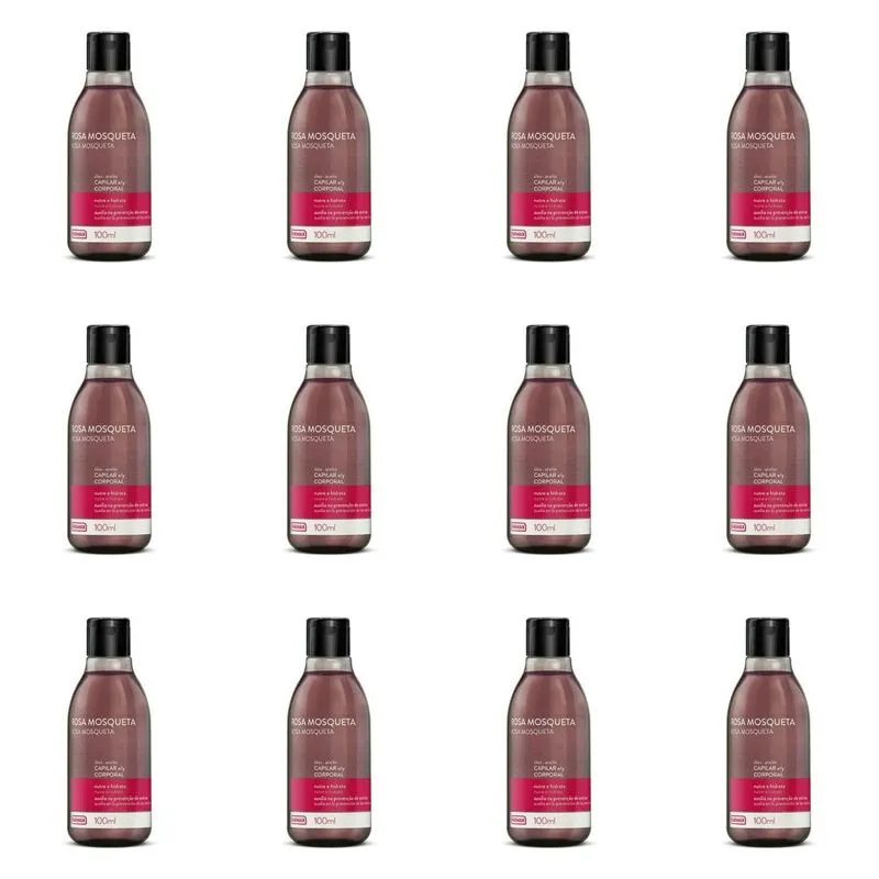 Farmax ÓLeo Capilar E Corporal Rosa Mosqueta 100ml (Kit C/12)