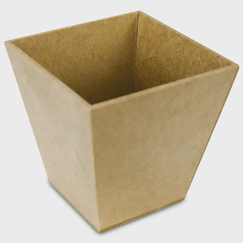 Cachepo de mdf Madeira Crua 9 x 9 x 9 cm