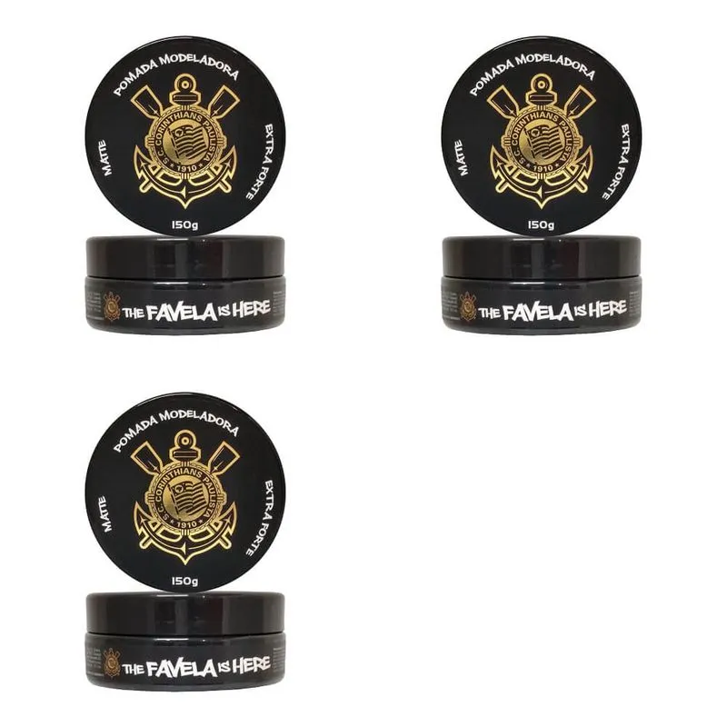 Yelsew Corinthias Pomada Modeladora Matte 150g (Kit C/03)