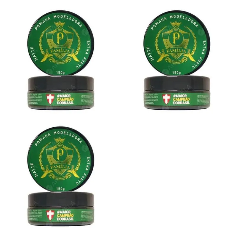 Yelsew Palmeiras Pomada Modeladora Matte 150g (Kit C/03)