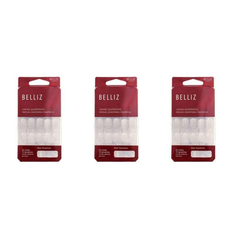 Belliz Unhas Quadradas (Kit C-03)